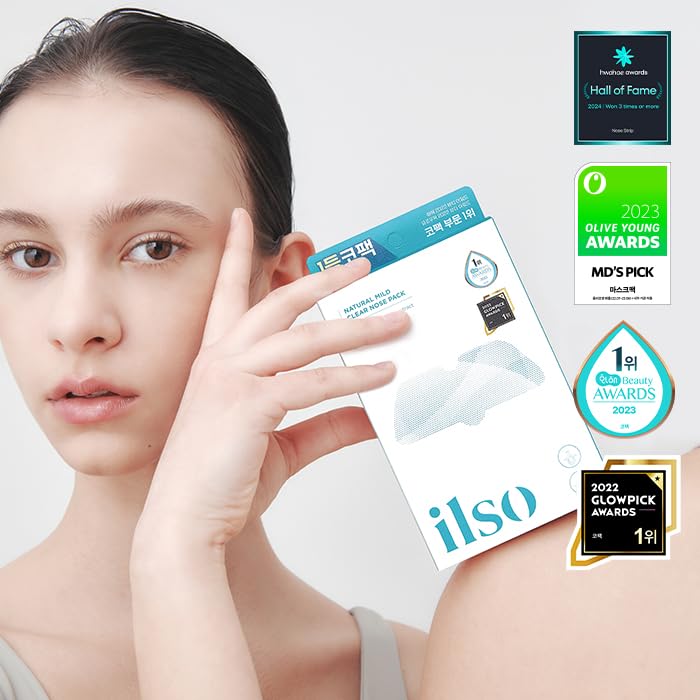 ilso Natural MILD Clear Nose Patch/Blackhead Remover for Nose/Targets PORES & PIMPLES/Facial Skin Care/Dermatologist Approved/Korean Skin Care to Absorb Acne Nose GUNK (5 PCS) - Image 3